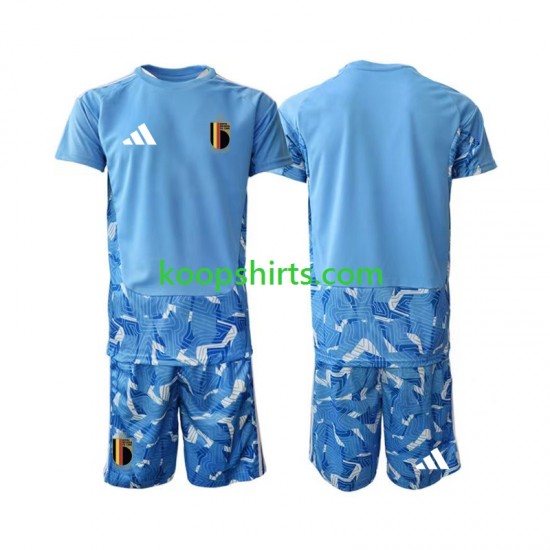 WK 2026 België Doelman Thuis Tenue Kinder Voetbalshirts Korte Mouwen