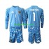 WK 2026 België Doelman Thuis Tenue Kinder Voetbalshirts Thibaut Courtois 1 Lange Mouwen