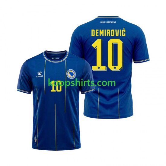 WK 2026 Bosnië-Herzegovina Thuis Tenue Heren Voetbalshirts Ermedin Demirovic 10 Korte Mouwen