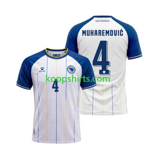 WK 2026 Bosnië-Herzegovina Uit Tenue Heren Voetbalshirts Tarik Muharemovic 4 Korte Mouwen