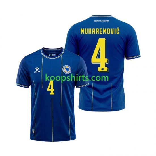 WK 2026 Bosnië-Herzegovina Thuis Tenue Heren Voetbalshirts Tarik Muharemovic 4 Korte Mouwen