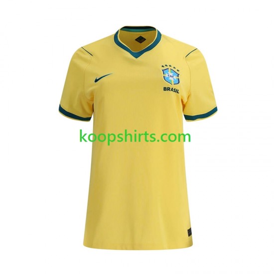 WK 2026 Brazilië Thuis Tenue Dames Voetbalshirts Korte Mouwen