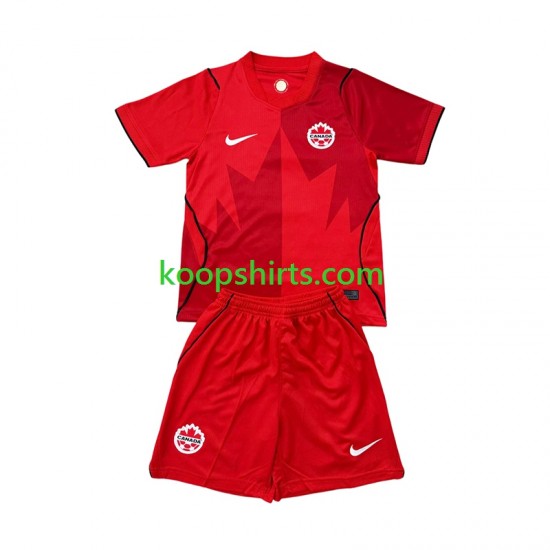 WK 2026 Canada Thuis Tenue Kinder Voetbalshirts Korte Mouwen