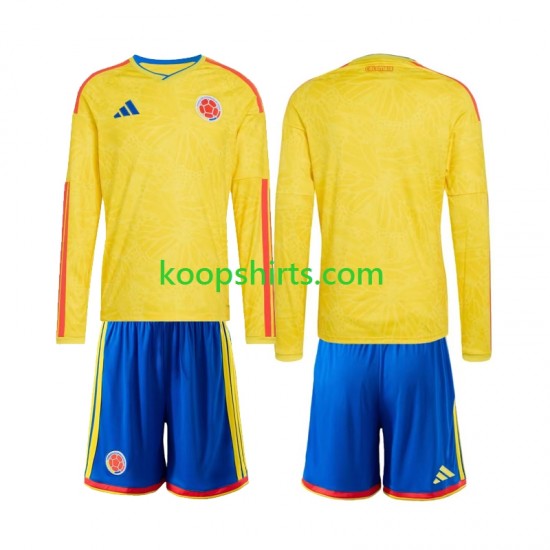 WK 2026 Colombia Thuis Tenue Kinder Voetbalshirts Lange Mouwen