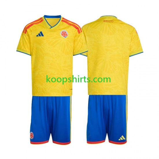 WK 2026 Colombia Thuis Tenue Kinder Voetbalshirts Korte Mouwen