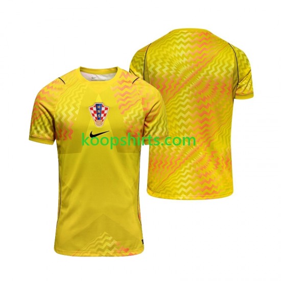WK 2026 Kroatië Doelman Thuis Tenue Heren Voetbalshirts Korte Mouwen