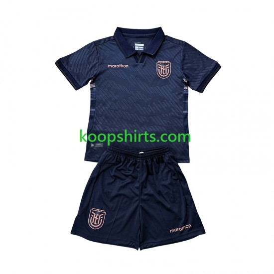WK 2026 Ecuador Uit Tenue Kinder Voetbalshirts Korte Mouwen