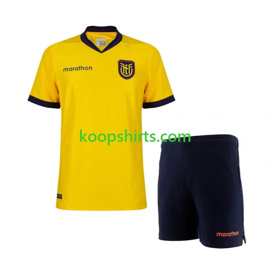 WK 2026 Ecuador Thuis Tenue Kinder Voetbalshirts Korte Mouwen