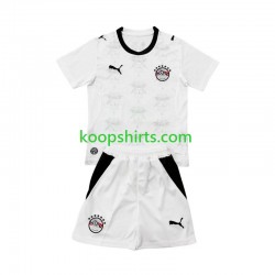 WK 2026 Egypte Uit Tenue Kinder Voetbalshirts Korte Mouwen