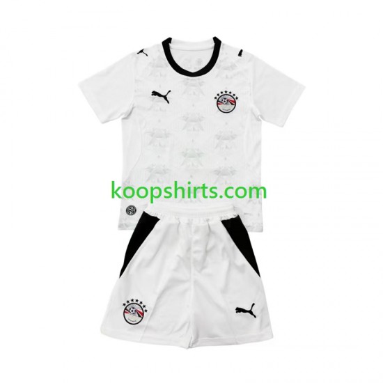 WK 2026 Egypte Uit Tenue Kinder Voetbalshirts Korte Mouwen