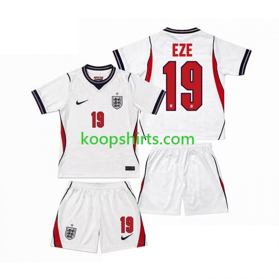 WK 2026 Engeland Thuis Tenue Kinder Voetbalshirts Eberechi Eze 19 Korte Mouwen