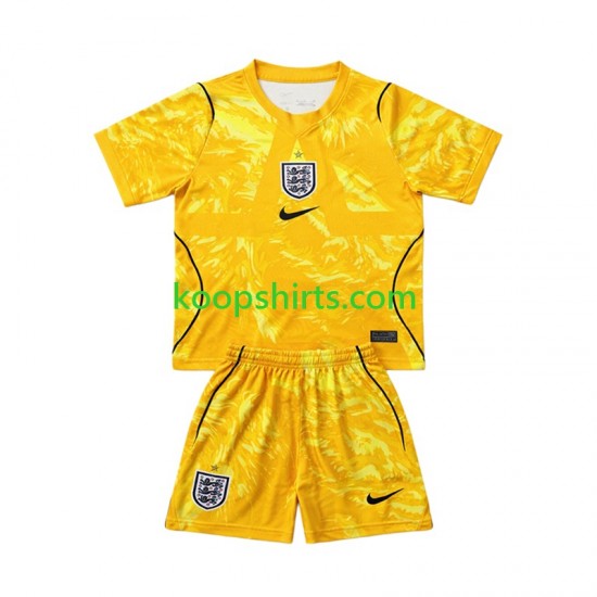 WK 2026 Engeland Doelman Vierde Tenue Kinder Voetbalshirts Korte Mouwen