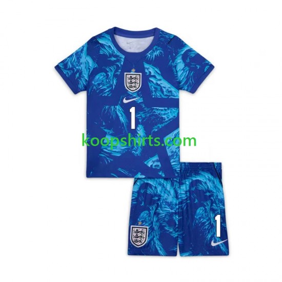 WK 2026 Engeland Doelman Derde Tenue Kinder Voetbalshirts Jordan Pickford 1 Korte Mouwen