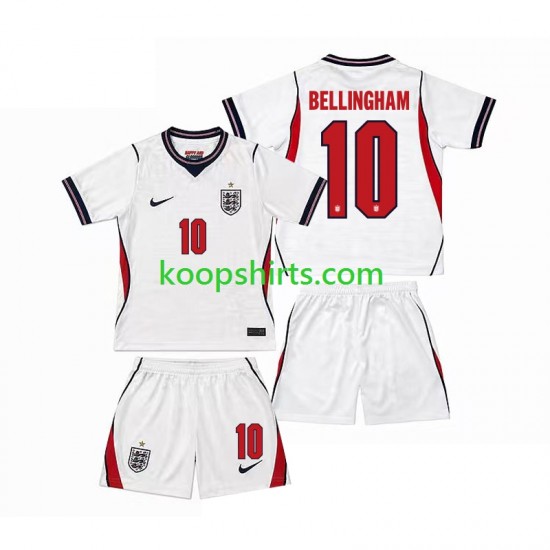 WK 2026 Engeland Thuis Tenue Kinder Voetbalshirts Jude Bellingham 10 Korte Mouwen