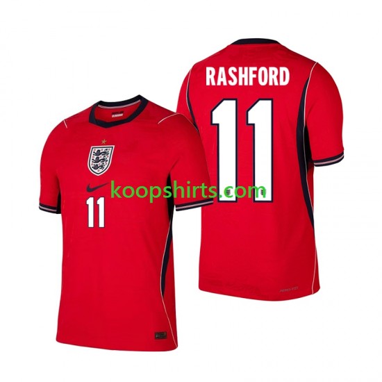WK 2026 Engeland Uit Tenue Heren Voetbalshirts Marcus Rashford 11 Korte Mouwen