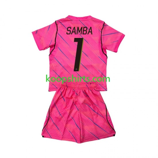 WK 2026 Frankrijk Doelman Uit Tenue Kinder Voetbalshirts Brice Samba 1 Korte Mouwen