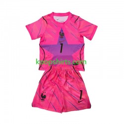 WK 2026 Frankrijk Doelman Uit Tenue Kinder Voetbalshirts Brice Samba 1 Korte Mouwen