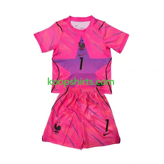 WK 2026 Frankrijk Doelman Uit Tenue Kinder Voetbalshirts Brice Samba 1 Korte Mouwen