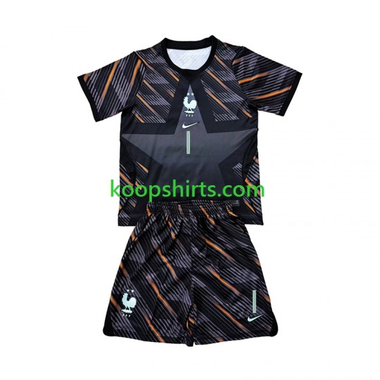 WK 2026 Frankrijk Doelman Thuis Tenue Kinder Voetbalshirts Brice Samba 1 Korte Mouwen