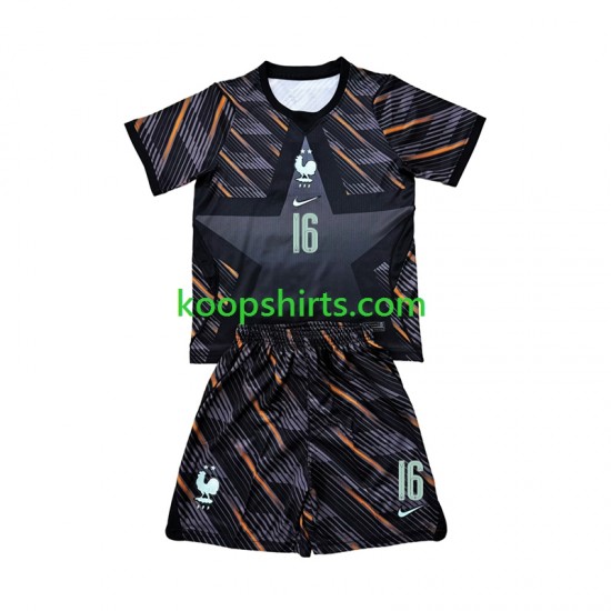 WK 2026 Frankrijk Doelman Thuis Tenue Kinder Voetbalshirts Mike Maignan 16 Korte Mouwen