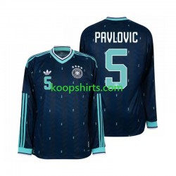 WK 2026 Duitsland Uit Tenue Heren Voetbalshirts Aleksandar Pavlovic 5 Lange Mouwen