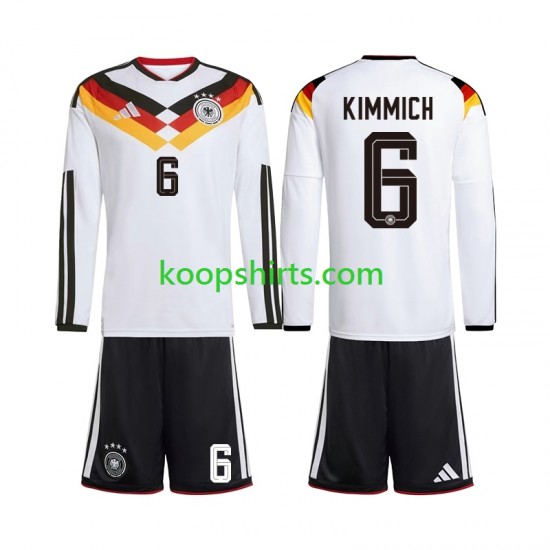 WK 2026 Duitsland Thuis Tenue Kinder Voetbalshirts Joshua Kimmich 6 Lange Mouwen