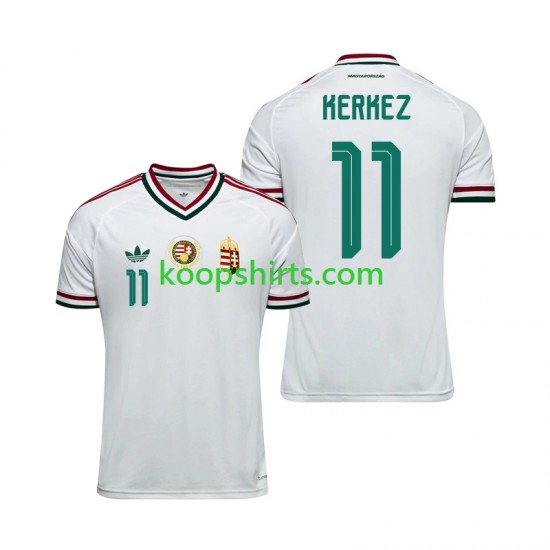 WK 2026 Hongarije Uit Tenue Heren Voetbalshirts Milos Kerkez 11 Korte Mouwen