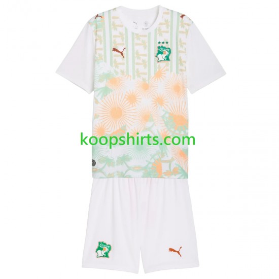 WK 2026 Ivoorkust Uit Tenue Kinder Voetbalshirts Korte Mouwen