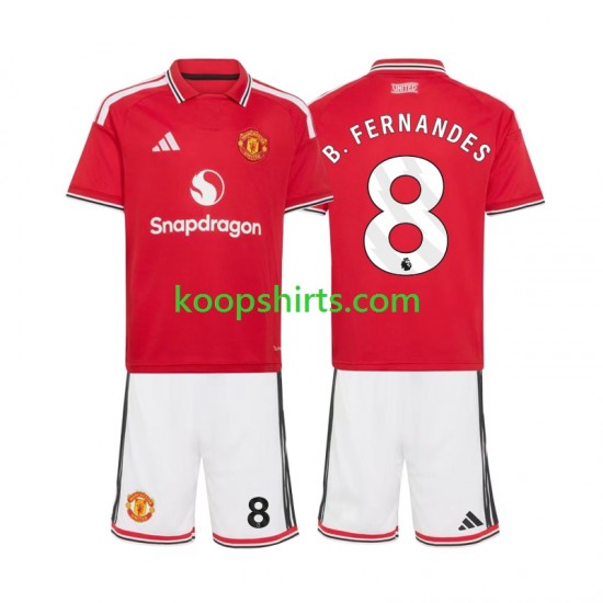 Manchester United Thuis Tenue Kinder Voetbalshirts Bruno Fernandes 8 2026-2027 Korte Mouwen