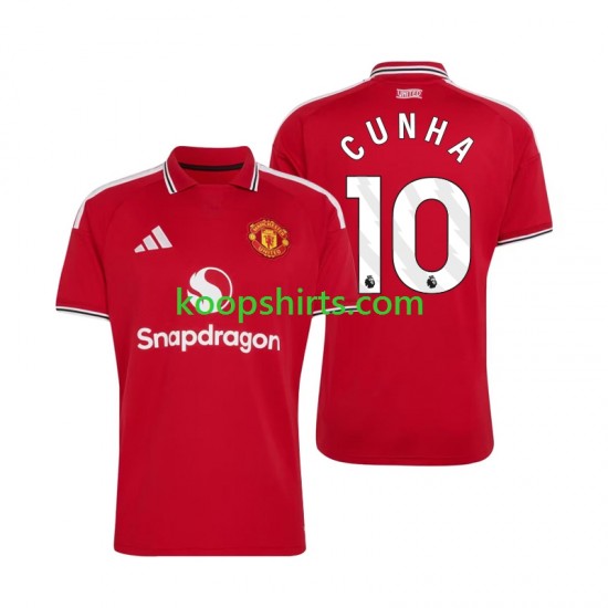 Manchester United Thuis Tenue Heren Voetbalshirts Matheus Cunha 10 2026-2027 Korte Mouwen
