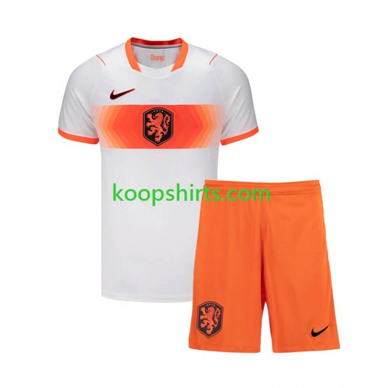 WK 2026 Nederland Uit Tenue Kinder Voetbalshirts Korte Mouwen