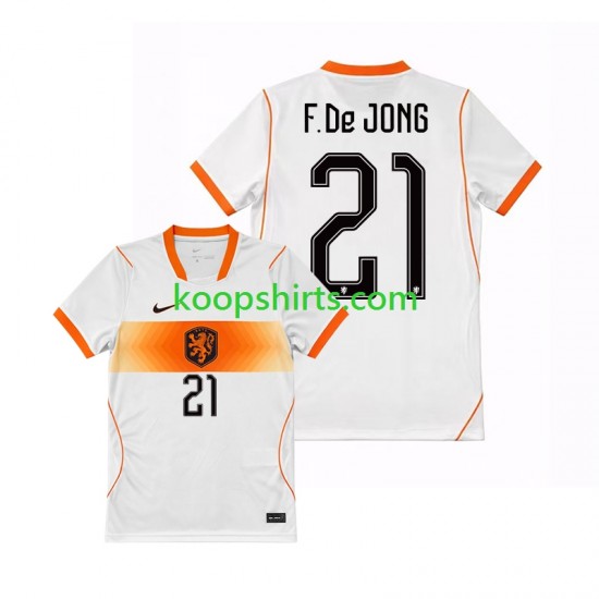 WK 2026 Nederland Uit Tenue Heren Voetbalshirts Frenkie de Jong 21 Korte Mouwen
