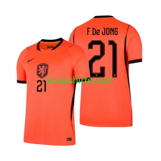 WK 2026 Nederland Thuis Tenue Heren Voetbalshirts Frenkie de Jong 21 Korte Mouwen