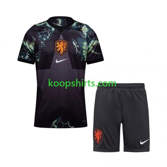WK 2026 Nederland Doelman Uit Tenue Kinder Voetbalshirts Korte Mouwen