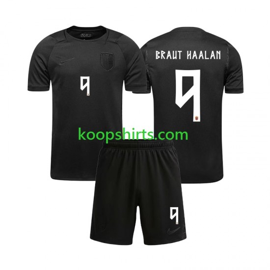 WK 2026 Noorwegen Uit Tenue Kinder Voetbalshirts Braut Haaland 9 Korte Mouwen