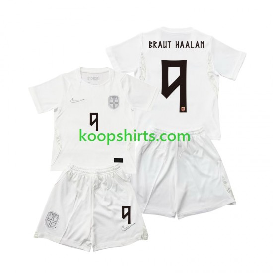 WK 2026 Noorwegen Derde Tenue Kinder Voetbalshirts Braut Haaland 9 Korte Mouwen