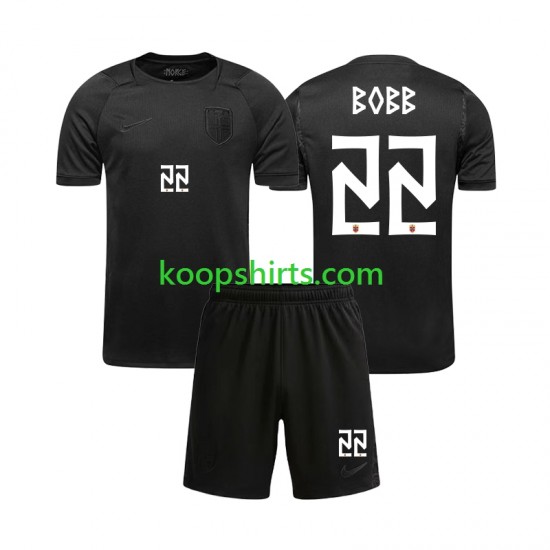 WK 2026 Noorwegen Uit Tenue Kinder Voetbalshirts Oscar Bobb 22 Korte Mouwen