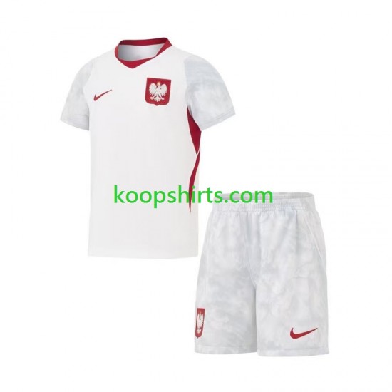 WK 2026 Polen Thuis Tenue Kinder Voetbalshirts Korte Mouwen