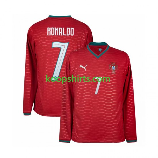 WK 2026 Portugal Thuis Tenue Heren Voetbalshirts Cristiano Ronaldo 7 Lange Mouwen