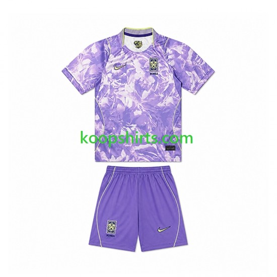 WK 2026 Zuid-Korea Uit Tenue Kinder Voetbalshirts Korte Mouwen