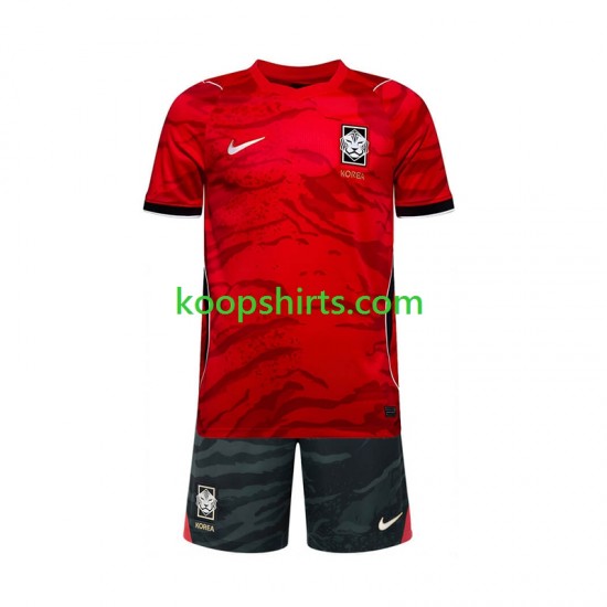 WK 2026 Zuid-Korea Thuis Tenue Kinder Voetbalshirts Korte Mouwen