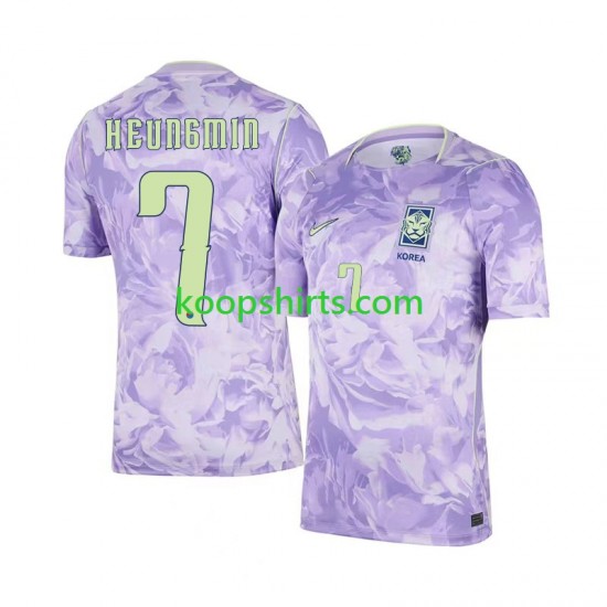 WK 2026 Zuid-Korea Uit Tenue Heren Voetbalshirts Son Heung-min 7 Korte Mouwen