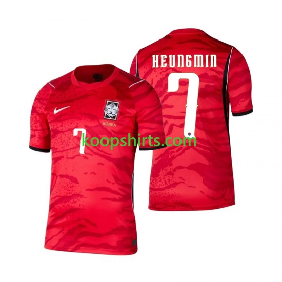 WK 2026 Zuid-Korea Thuis Tenue Heren Voetbalshirts Son Heung-min 7 Korte Mouwen