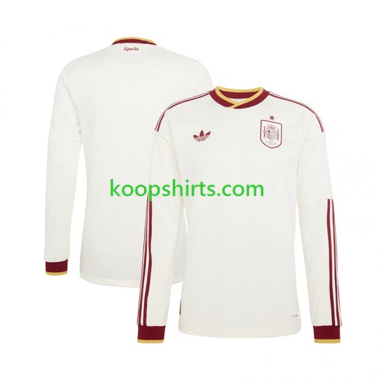 WK 2026 Spanje Uit Tenue Heren Voetbalshirts Lange Mouwen