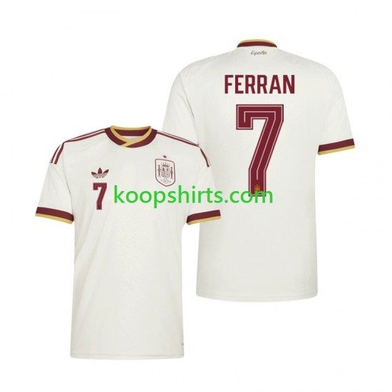 WK 2026 Spanje Uit Tenue Heren Voetbalshirts Ferran Torres 7 Korte Mouwen
