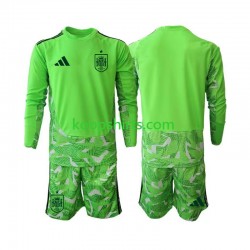 WK 2026 Spanje Doelman Tenue Kinder Voetbalshirts 6th Green color Lange Mouwen