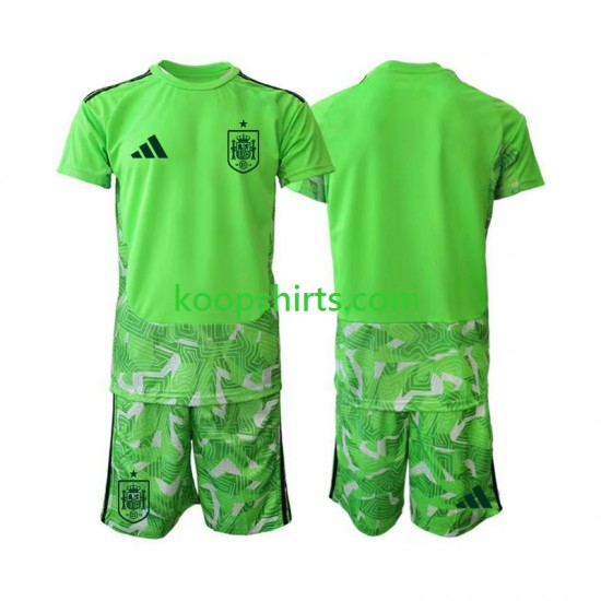 WK 2026 Spanje Doelman Tenue Kinder Voetbalshirts 6th Green color Korte Mouwen