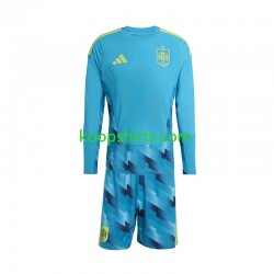 WK 2026 Spanje Doelman Thuis Tenue Kinder Voetbalshirts Lange Mouwen