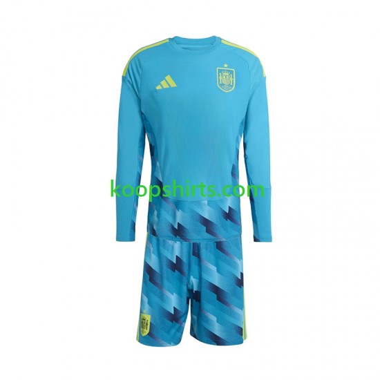 WK 2026 Spanje Doelman Thuis Tenue Kinder Voetbalshirts Lange Mouwen