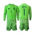 WK 2026 Spanje Doelman Tenue Kinder Voetbalshirts David Raya 1 6th Green color Lange Mouwen